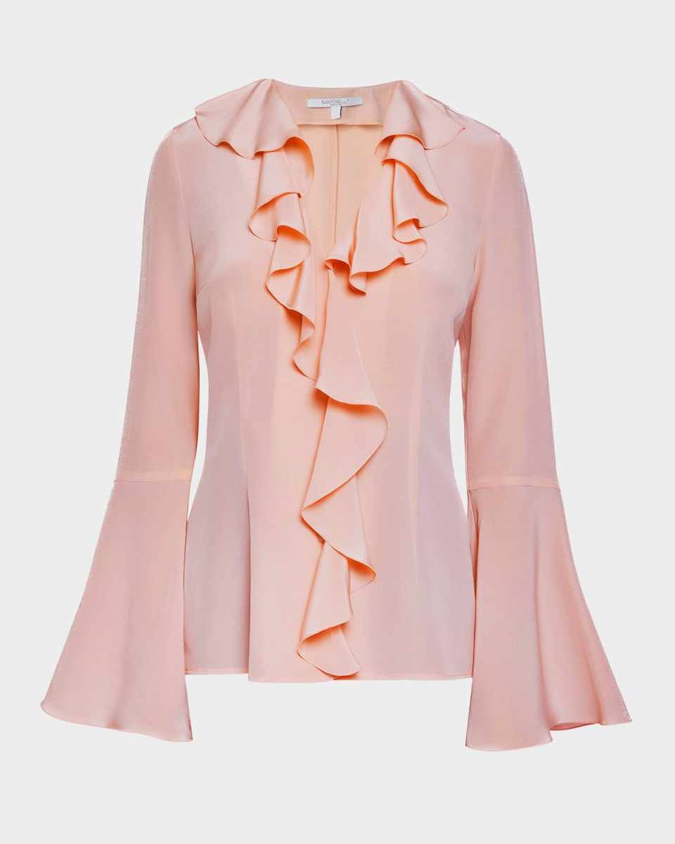 Sydney Ruffled Silk Blouse
